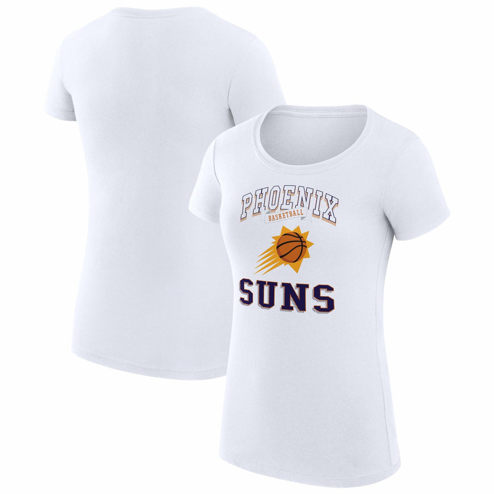 Phoenix Suns G-III 4Her by Carl Banks Women's Super-Slim Fit Lightweight Team Logo T-Shirt White - NBA