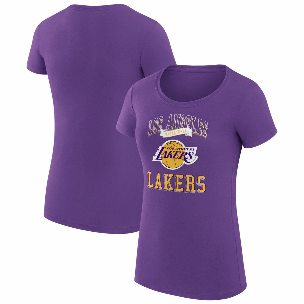 Los Angeles Lakers G-III 4Her by Carl Banks Women's Super-Slim Fit Lightweight Team Logo T-Shirt Purple - NBA