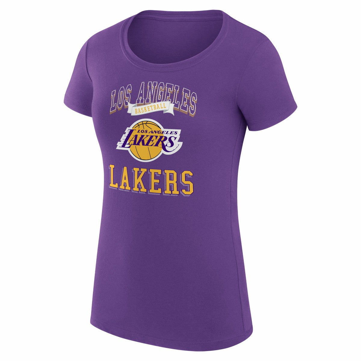 Los Angeles Lakers G-III 4Her by Carl Banks Women's Super-Slim Fit Lightweight Team Logo T-Shirt Purple - NBA
