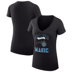 Orlando Magic G-III 4Her by Carl Banks Women's Super-Slim Fit Lightweight Team Logo V-Neck T-Shirt Black - NBA