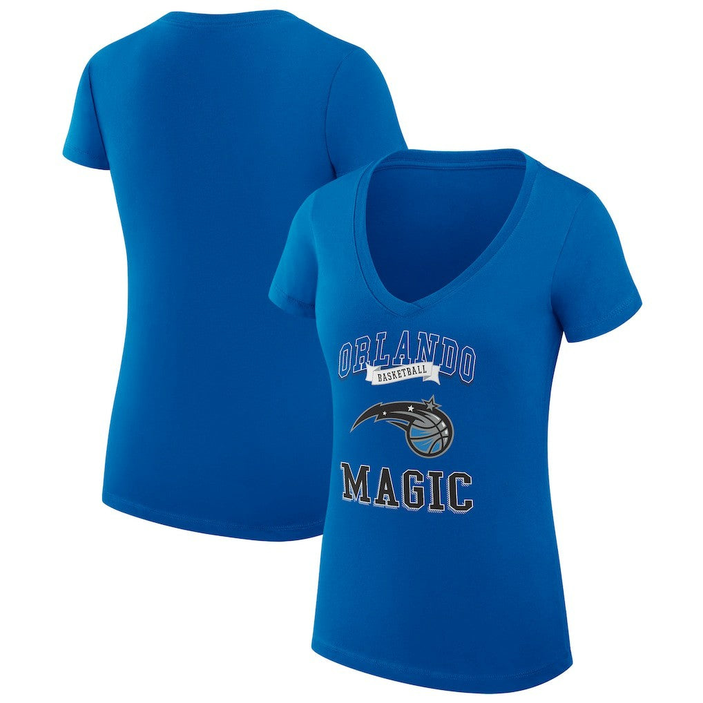 Orlando Magic G-III 4Her by Carl Banks Women's Super-Slim Fit Lightweight Team Logo V-Neck T-Shirt Blue - NBA