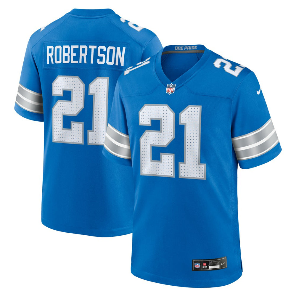 Amik Robertson Detroit Lions Game Jersey Blue | Nike for Sale