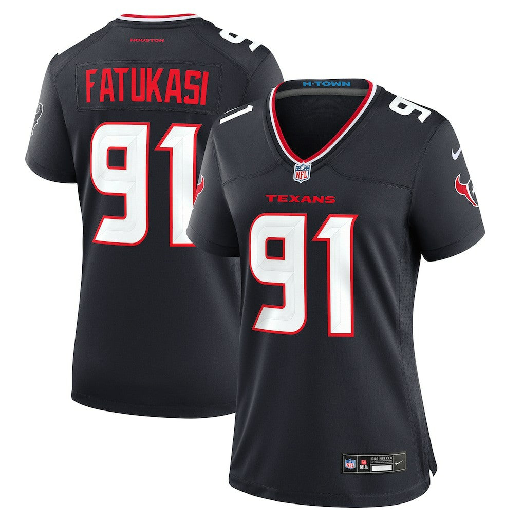 Folorunso Fatukasi Houston Texans Women's Team Game Jersey Navy | Nike for Sale