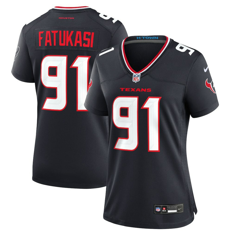 Folorunso Fatukasi Houston Texans Women's Team Game Jersey Navy | Nike for Sale