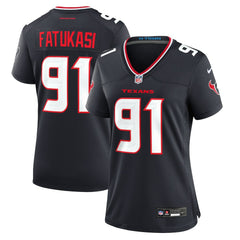 Folorunso Fatukasi Houston Texans Women's Team Game Jersey Navy | Nike for Sale