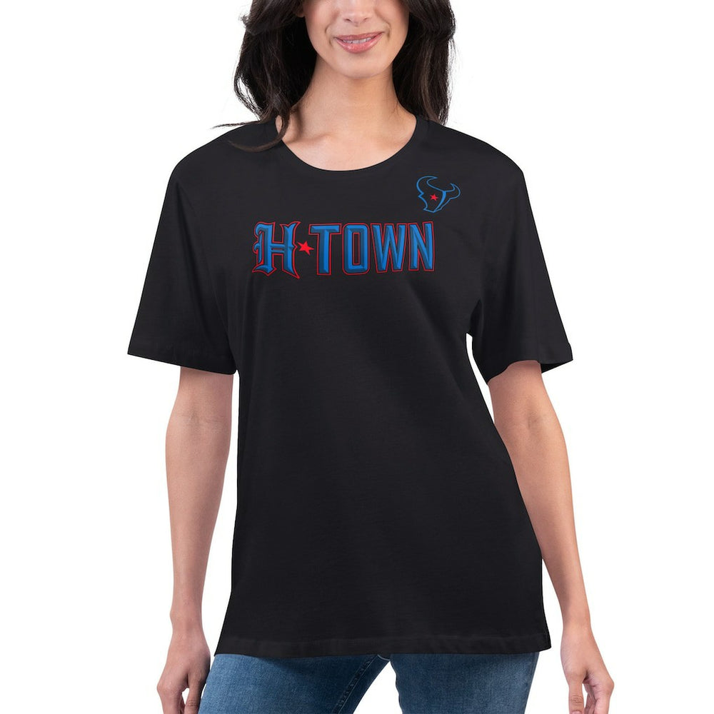 Houston Texans G-III 4Her by Carl Banks Women's Super-Slim Fit Lightweight H-Town T-Shirt Black | NFL