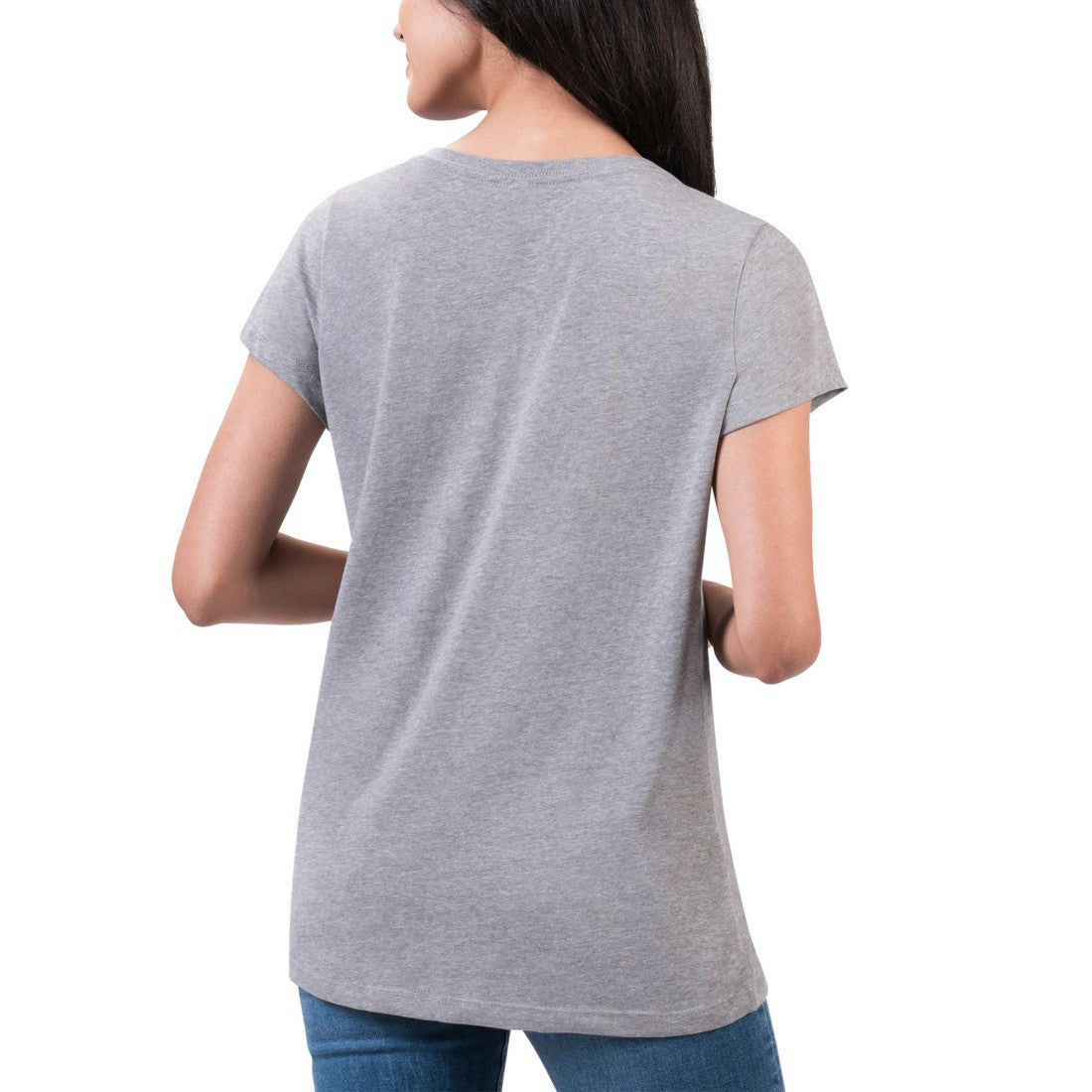 Houston Texans G-III 4Her by Carl Banks Women's Super-Slim Fit Lightweight H-Town V-Neck T-Shirt Heather Gray | NFL