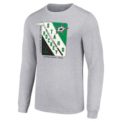 Dallas Stars Starter Shield Long Sleeve Graphic T-Shirt - Heather Gray - NHL
