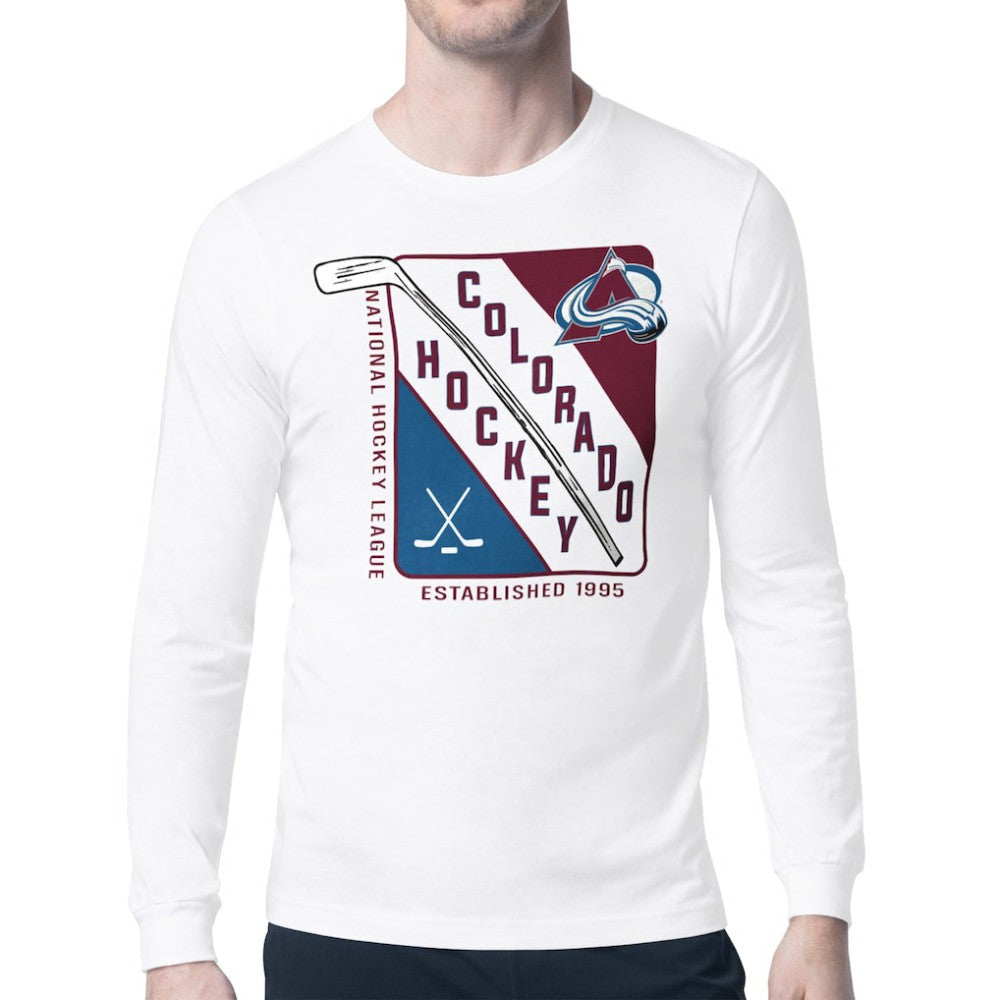 Colorado Avalanche Starter Shield Long Sleeve Graphic T-Shirt - White - NHL