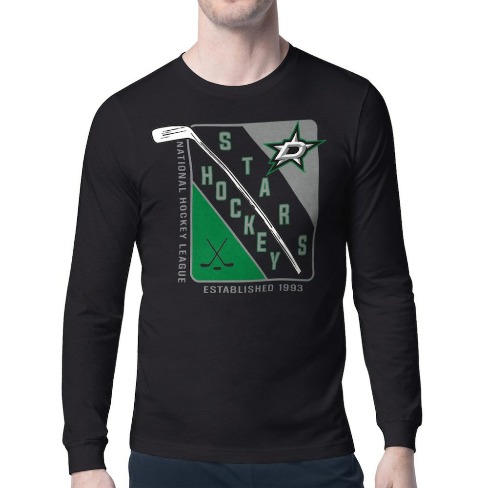 Dallas Stars Starter Shield Long Sleeve Graphic T-Shirt - Black - NHL