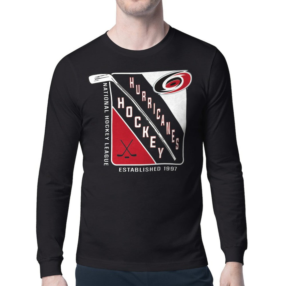 Carolina Hurricanes Starter Shield Long Sleeve Graphic T-Shirt - Black - NHL