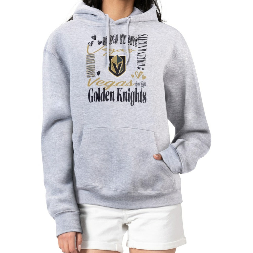 Vegas Golden Knights G-III 4Her by Carl Banks Women's Collage Team Graphic Tri-Blend Fleece Pullover Hoodie - Heather Gray - NHL