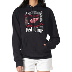 Detroit Red Wings G-III 4Her by Carl Banks Women's Collage Team Graphic Tri-Blend Fleece Pullover Hoodie - Black - NHL