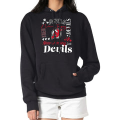 New Jersey Devils G-III 4Her by Carl Banks Women's Collage Team Graphic Tri-Blend Fleece Pullover Hoodie - Black - NHL