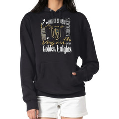 Vegas Golden Knights G-III 4Her by Carl Banks Women's Collage Team Graphic Tri-Blend Fleece Pullover Hoodie - Black - NHL
