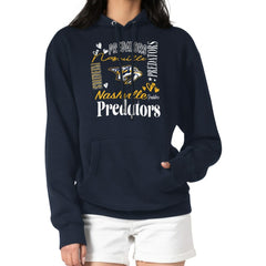 Nashville Predators G-III 4Her by Carl Banks Women's Collage Team Graphic Tri-Blend Fleece Pullover Hoodie - Navy - NHL