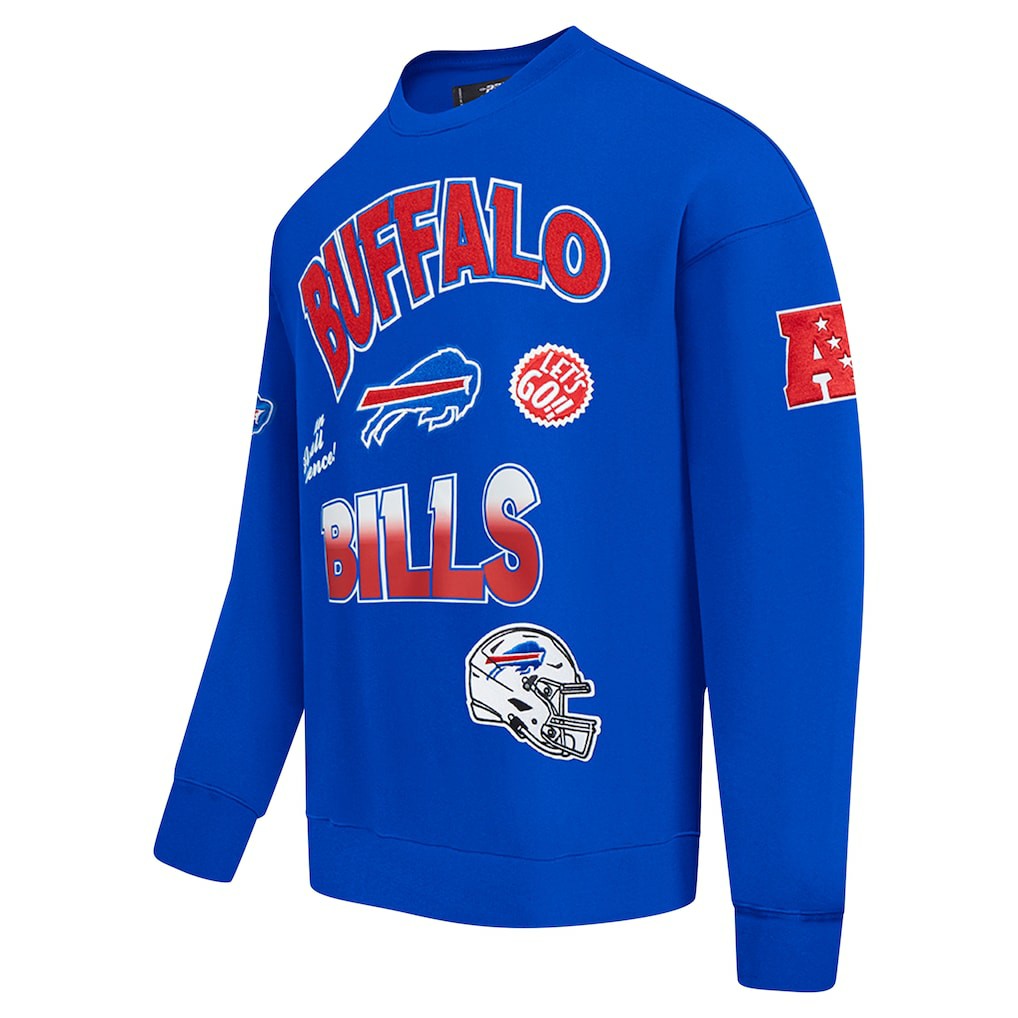 Buffalo Bills Pro Standard Turn It Up Drop Shoulder Pullover Sweatshirt Royal | NFL
