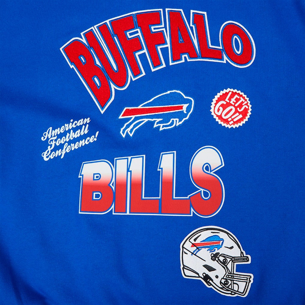 Buffalo Bills Pro Standard Turn It Up Drop Shoulder Pullover Sweatshirt Royal | NFL