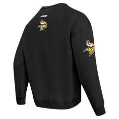 Minnesota Vikings Pro Standard Turn It Up Drop Shoulder Pullover Sweatshirt Black | NFL