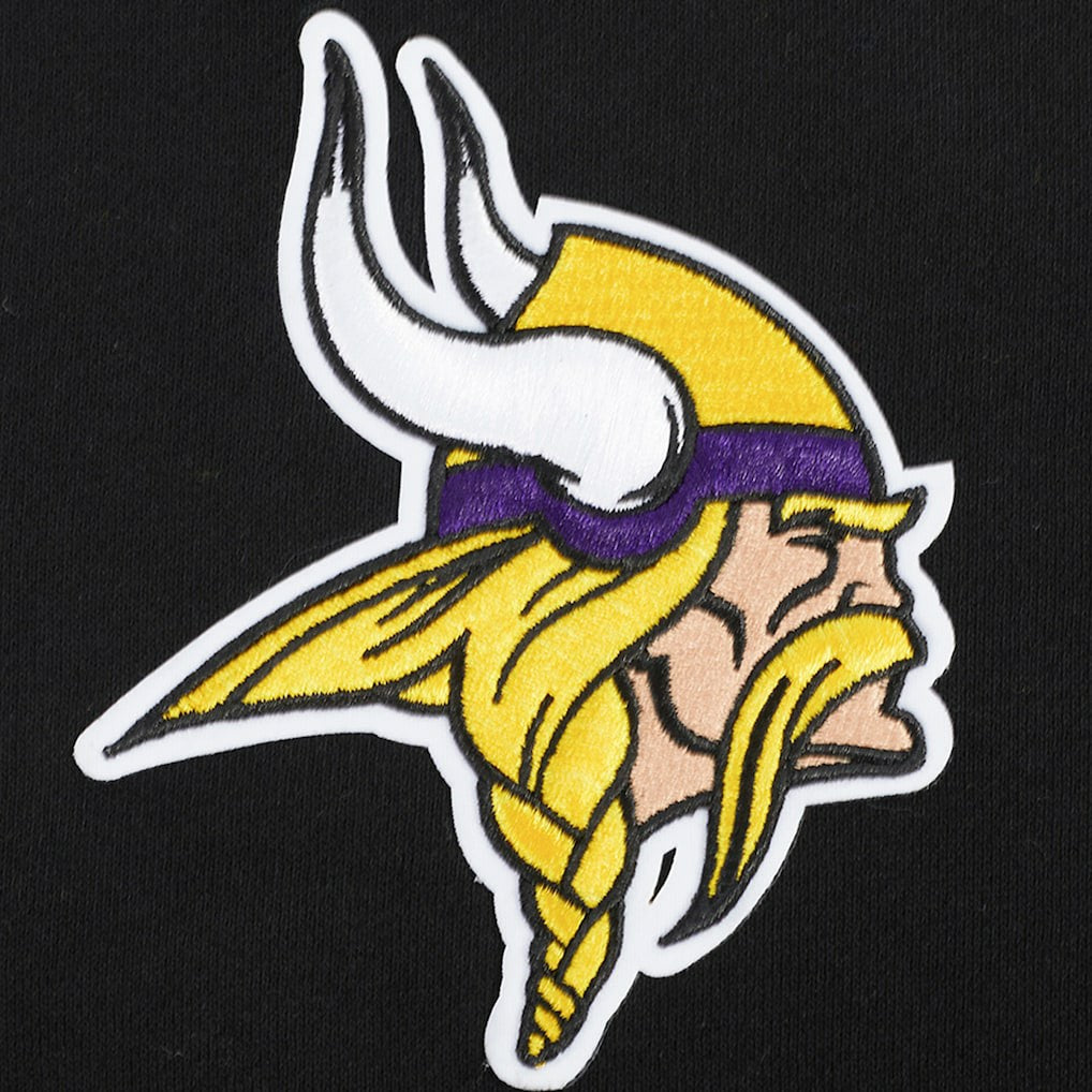 Minnesota Vikings Pro Standard Turn It Up Drop Shoulder Pullover Sweatshirt Black | NFL