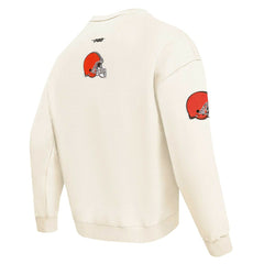 Cleveland Browns Pro Standard Turn It Up Pullover Sweatshirt Cream | NFL