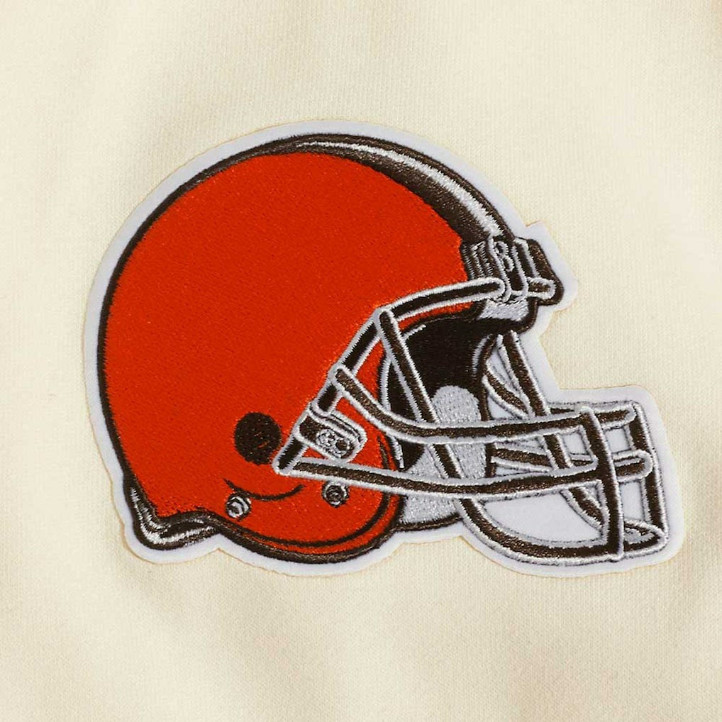 Cleveland Browns Pro Standard Turn It Up Pullover Sweatshirt Cream | NFL