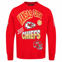 Kansas City Chiefs Pro Standard Turn It Up Drop Shoulder Pullover Sweatshirt Red | NFL