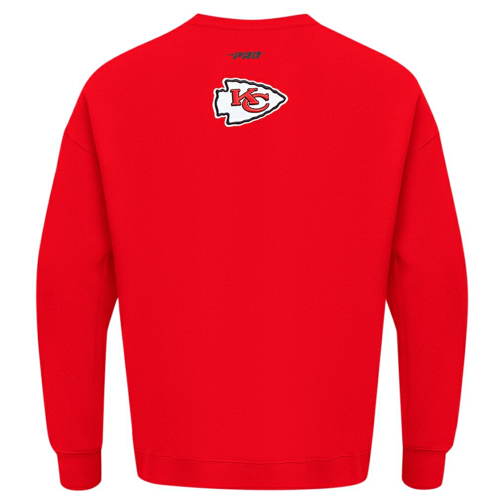Kansas City Chiefs Pro Standard Turn It Up Drop Shoulder Pullover Sweatshirt Red | NFL