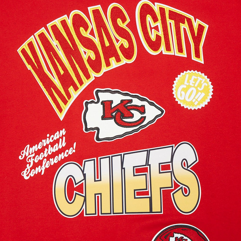 Kansas City Chiefs Pro Standard Turn It Up Drop Shoulder Pullover Sweatshirt Red | NFL