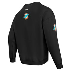Miami Dolphins Pro Standard Turn It Up Drop Shoulder Pullover Sweatshirt Black | NFL
