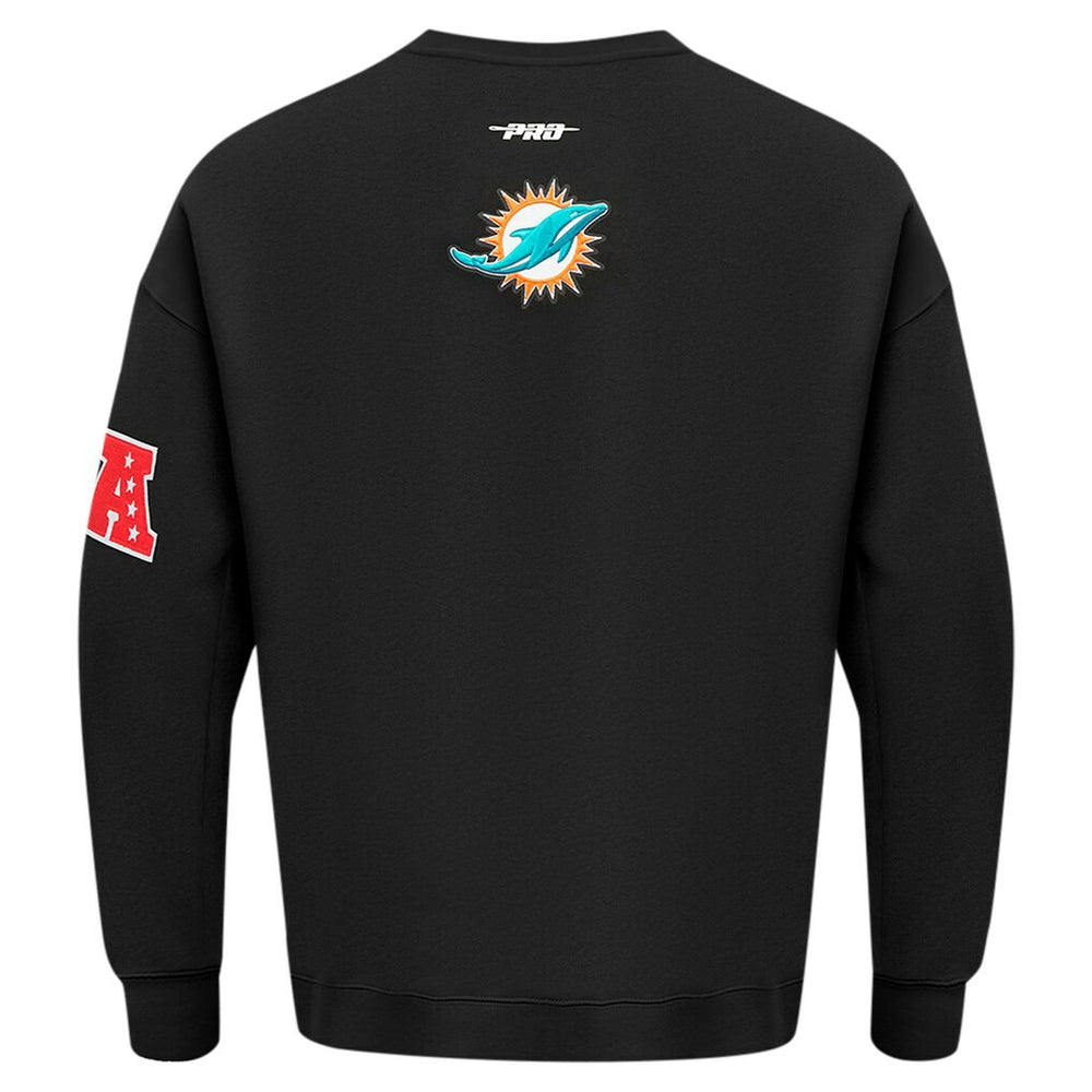 Miami Dolphins Pro Standard Turn It Up Drop Shoulder Pullover Sweatshirt Black | NFL