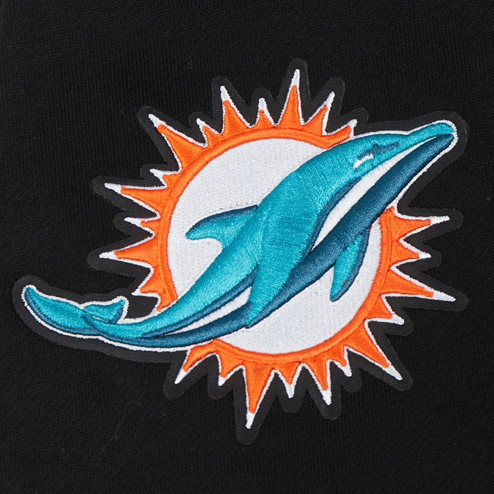 Miami Dolphins Pro Standard Turn It Up Drop Shoulder Pullover Sweatshirt Black | NFL