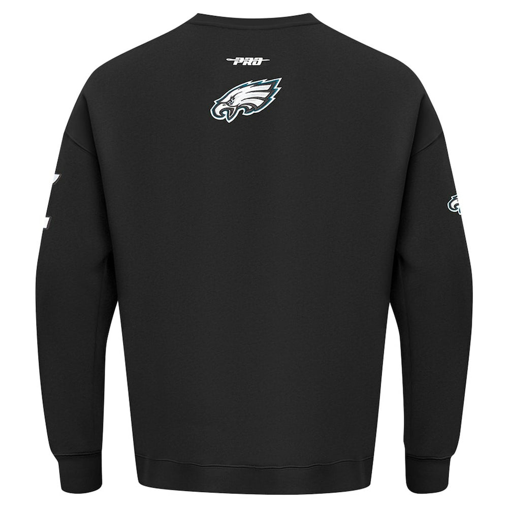 Philadelphia Eagles Pro Standard Turn It Up Drop Shoulder Pullover Sweatshirt Black | NFL