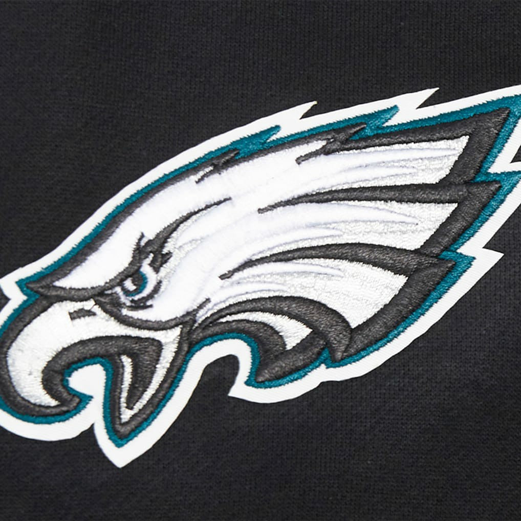 Philadelphia Eagles Pro Standard Turn It Up Drop Shoulder Pullover Sweatshirt Black | NFL