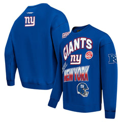 New York Giants Pro Standard Turn It Up Drop Shoulder Pullover Sweatshirt Royal | NFL