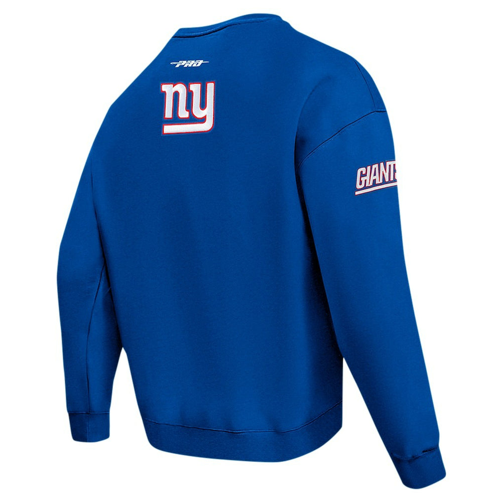 New York Giants Pro Standard Turn It Up Drop Shoulder Pullover Sweatshirt Royal | NFL