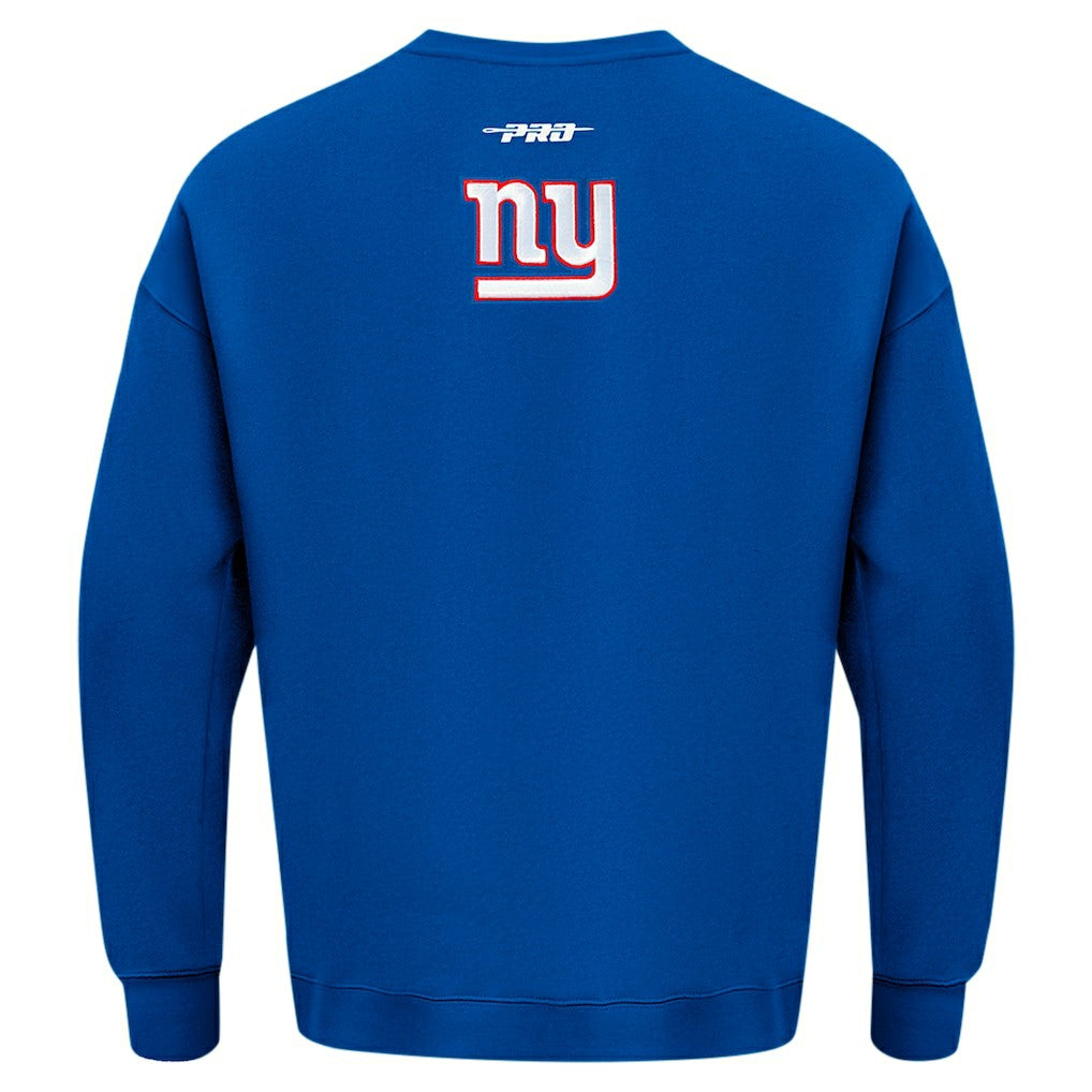 New York Giants Pro Standard Turn It Up Drop Shoulder Pullover Sweatshirt Royal | NFL