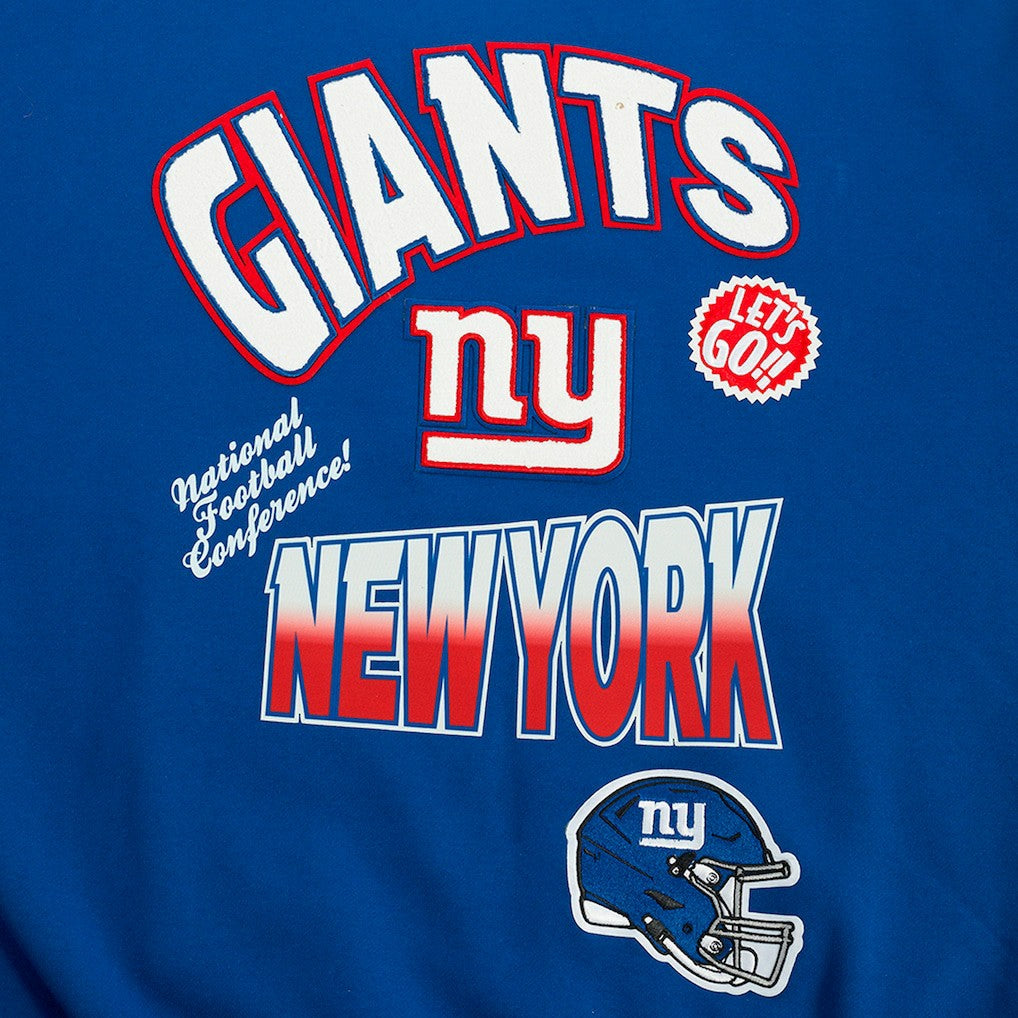 New York Giants Pro Standard Turn It Up Drop Shoulder Pullover Sweatshirt Royal | NFL