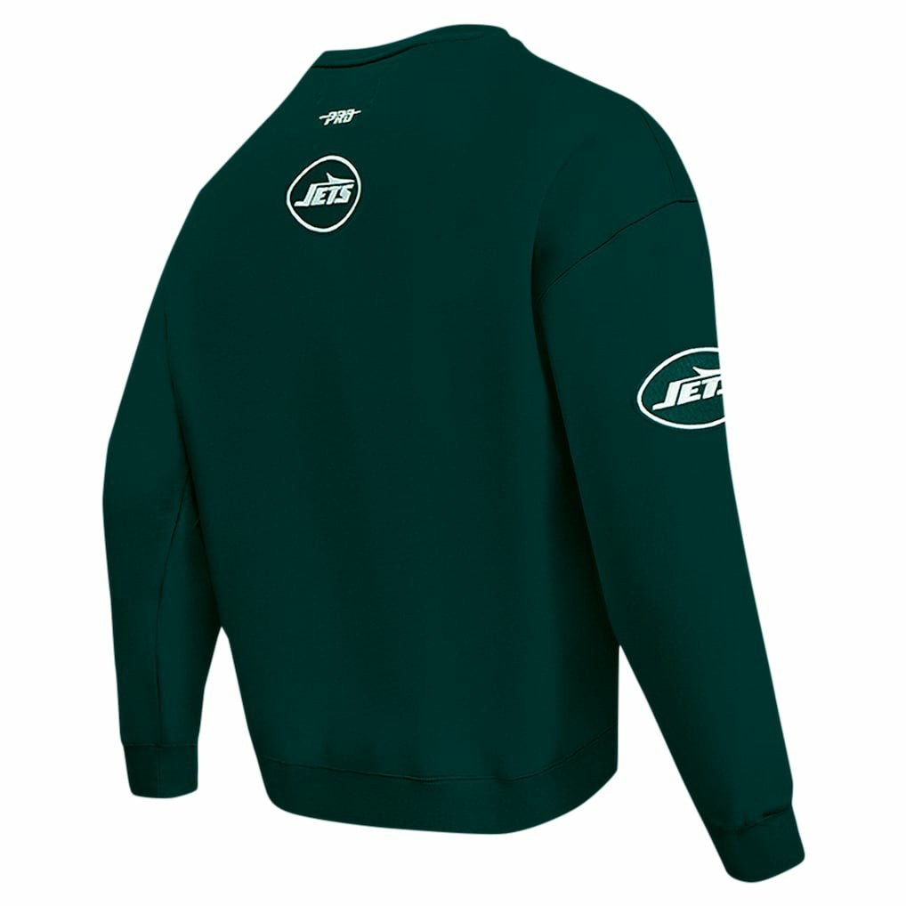New York Jets Pro Standard Turn It Up Drop Shoulder Pullover Sweatshirt Green | NFL