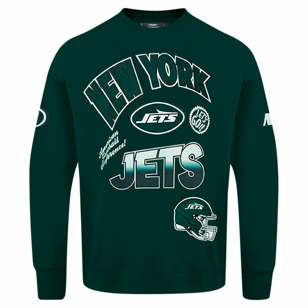 New York Jets Pro Standard Turn It Up Drop Shoulder Pullover Sweatshirt Green | NFL