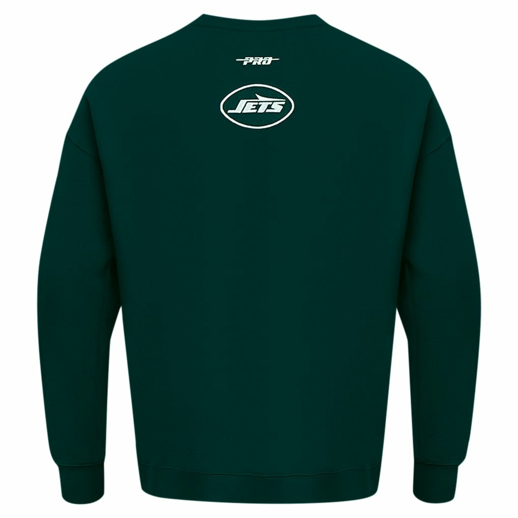 New York Jets Pro Standard Turn It Up Drop Shoulder Pullover Sweatshirt Green | NFL