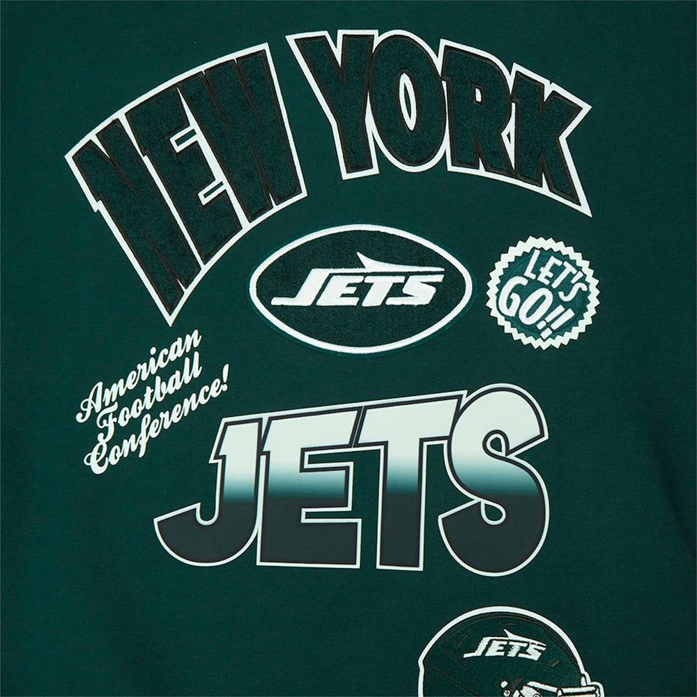 New York Jets Pro Standard Turn It Up Drop Shoulder Pullover Sweatshirt Green | NFL
