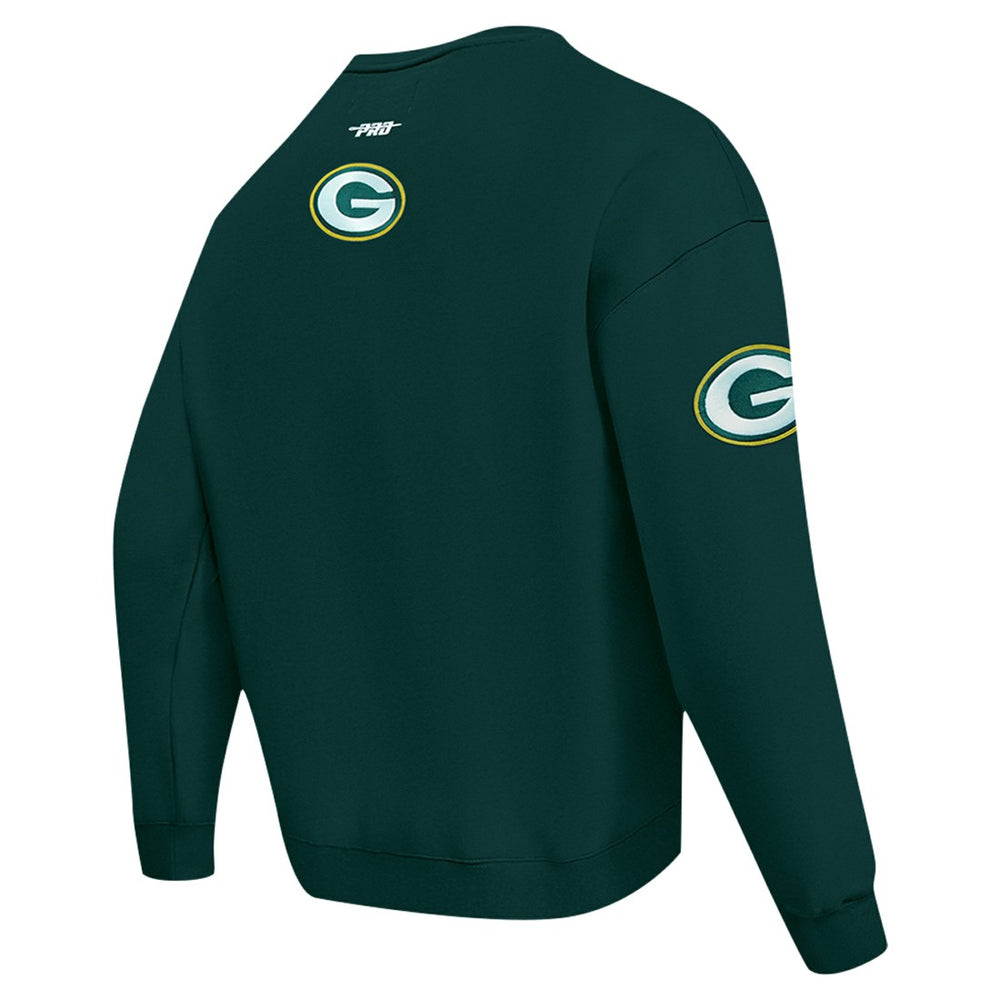 Green Bay Packers Pro Standard Turn It Up Drop Shoulder Pullover Sweatshirt Green | NFL