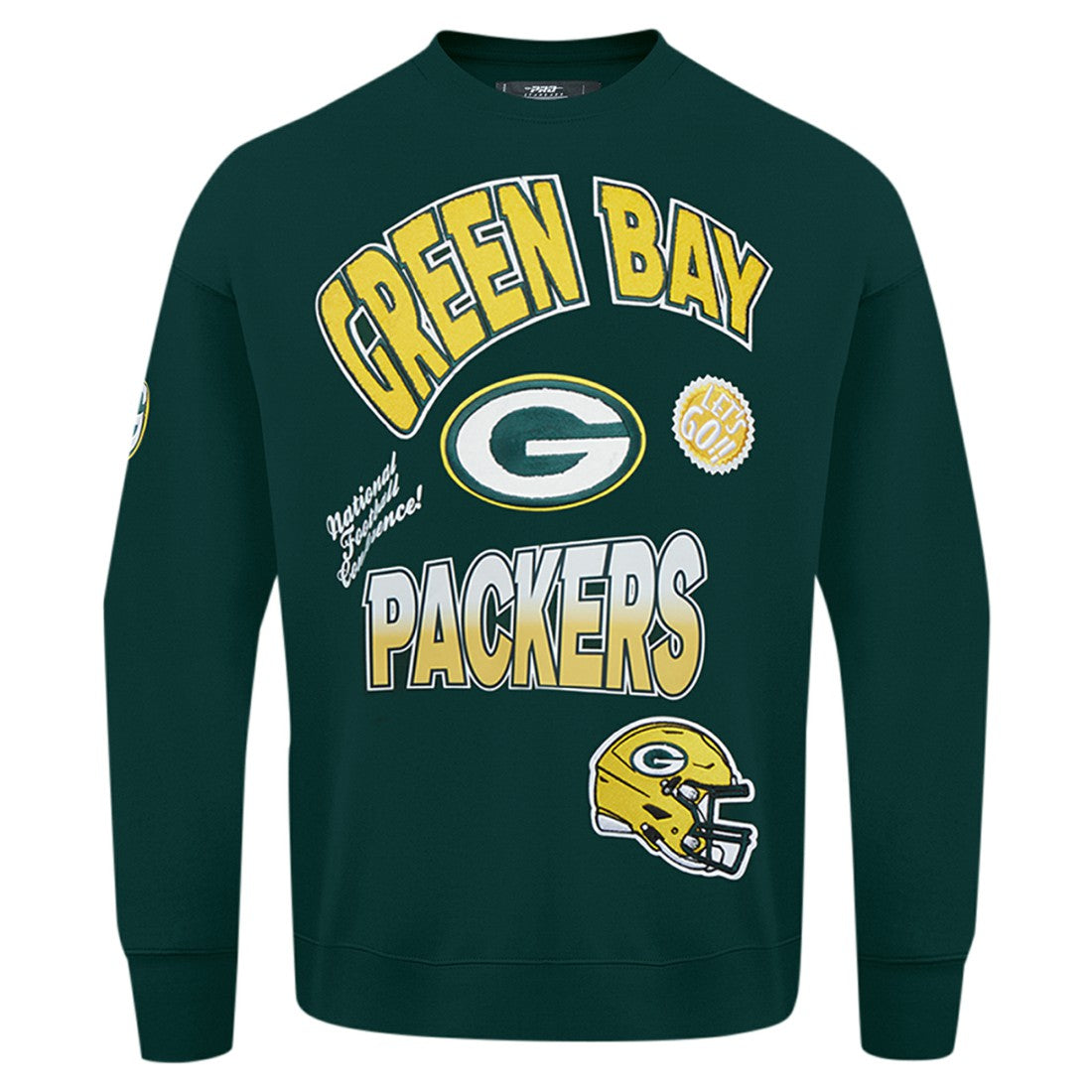 Green Bay Packers Pro Standard Turn It Up Drop Shoulder Pullover Sweatshirt Green | NFL