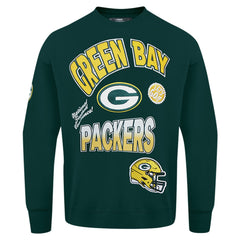 Green Bay Packers Pro Standard Turn It Up Drop Shoulder Pullover Sweatshirt Green | NFL