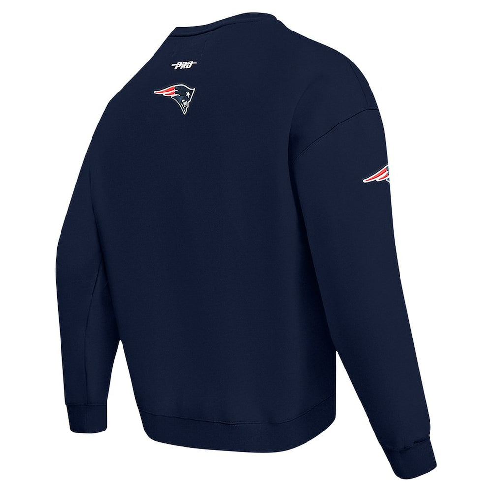 New England Patriots Pro Standard Turn It Up Drop Shoulder Pullover Sweatshirt Navy | NFL