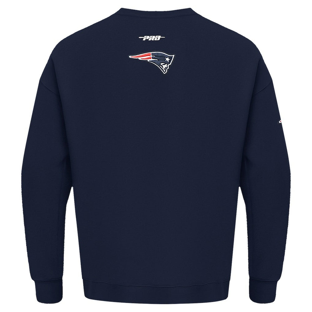 New England Patriots Pro Standard Turn It Up Drop Shoulder Pullover Sweatshirt Navy | NFL