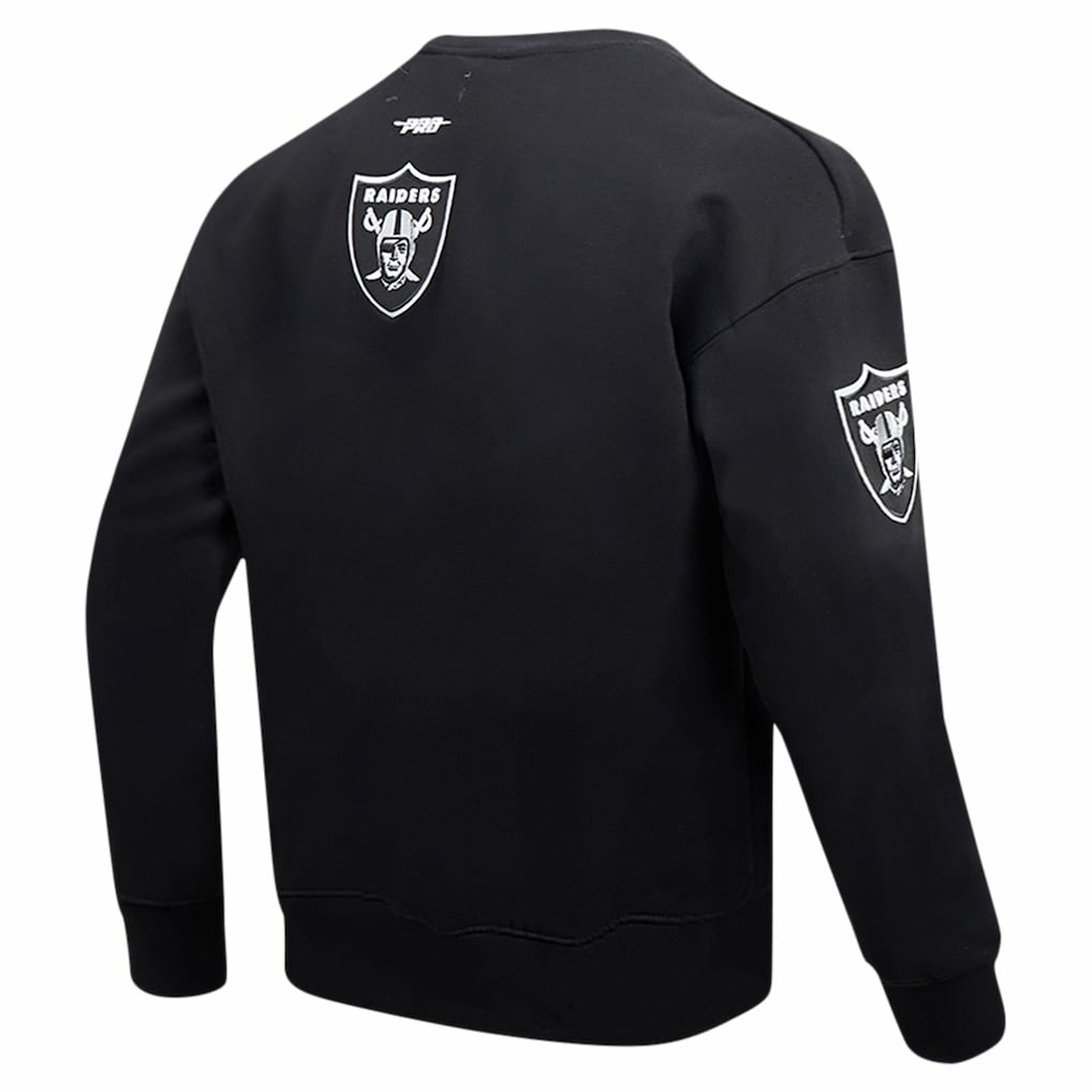 Las Vegas Raiders Pro Standard Turn It Up Drop Shoulder Pullover Sweatshirt Black | NFL