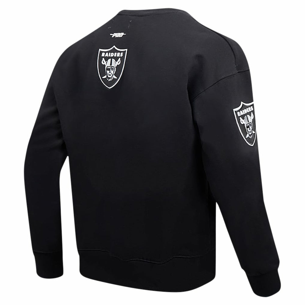 Las Vegas Raiders Pro Standard Turn It Up Drop Shoulder Pullover Sweatshirt Black | NFL