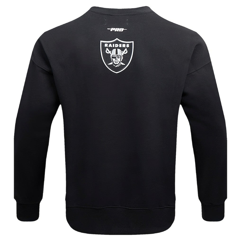 Las Vegas Raiders Pro Standard Turn It Up Drop Shoulder Pullover Sweatshirt Black | NFL